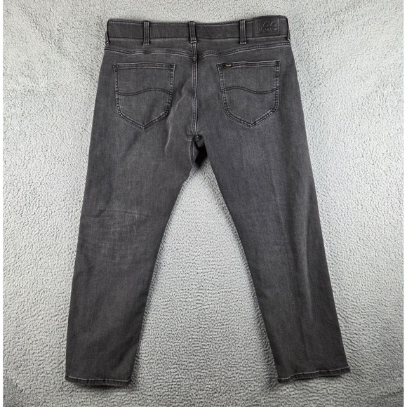 Lee Jeans Mens 38x29 (37x27) Black Extreme Motion MVP Slim Straight Leg Stretch - Picture 9 of 11